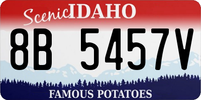 ID license plate 8B5457V