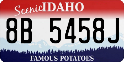 ID license plate 8B5458J