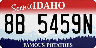 ID license plate 8B5459N