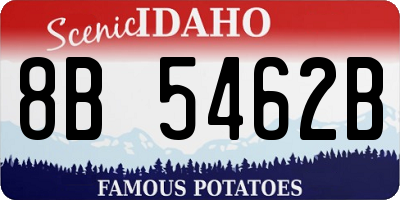 ID license plate 8B5462B