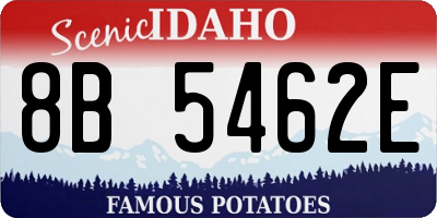 ID license plate 8B5462E