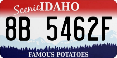 ID license plate 8B5462F