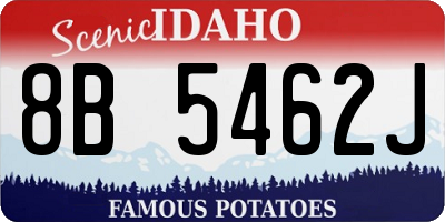 ID license plate 8B5462J
