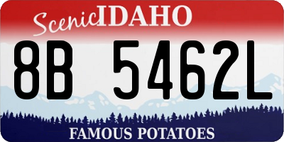 ID license plate 8B5462L