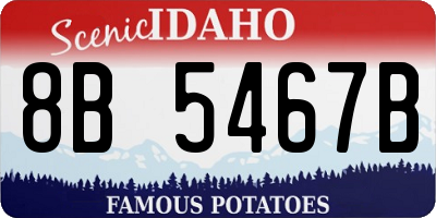 ID license plate 8B5467B