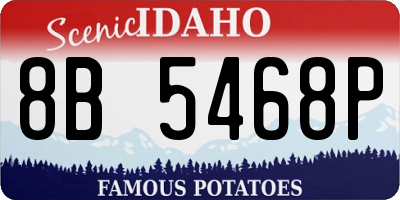 ID license plate 8B5468P