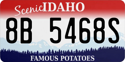 ID license plate 8B5468S