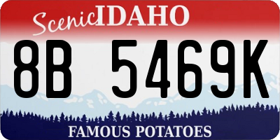 ID license plate 8B5469K