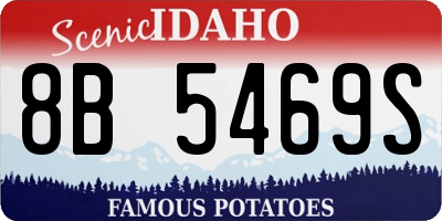 ID license plate 8B5469S