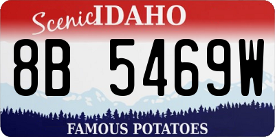 ID license plate 8B5469W