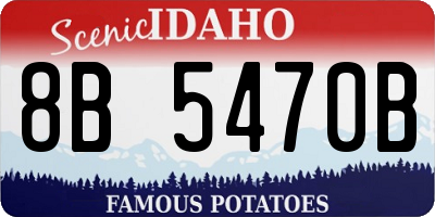 ID license plate 8B5470B