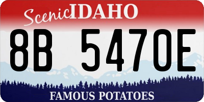 ID license plate 8B5470E