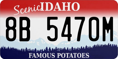 ID license plate 8B5470M