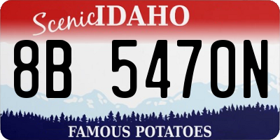 ID license plate 8B5470N