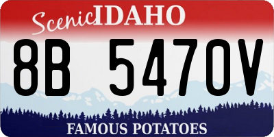 ID license plate 8B5470V