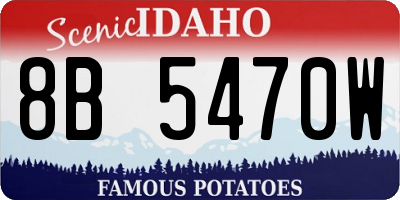 ID license plate 8B5470W