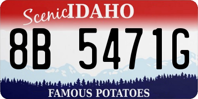 ID license plate 8B5471G