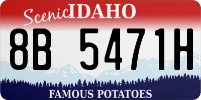 ID license plate 8B5471H
