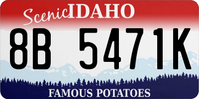 ID license plate 8B5471K