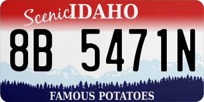 ID license plate 8B5471N