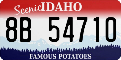 ID license plate 8B5471O