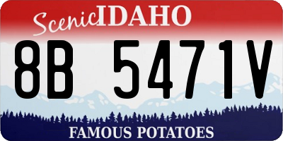 ID license plate 8B5471V