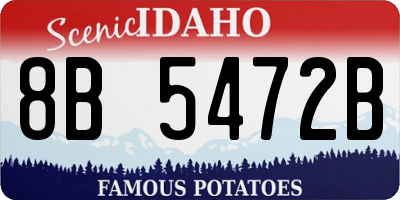 ID license plate 8B5472B