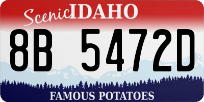 ID license plate 8B5472D