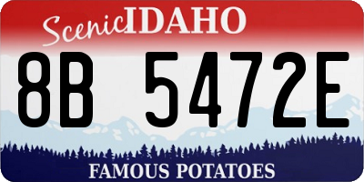 ID license plate 8B5472E