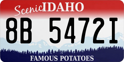ID license plate 8B5472I