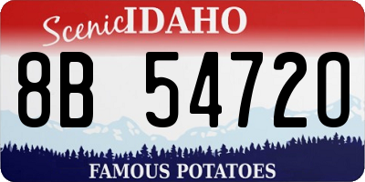 ID license plate 8B5472O