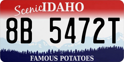 ID license plate 8B5472T
