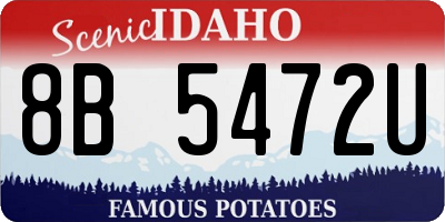 ID license plate 8B5472U