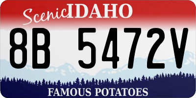 ID license plate 8B5472V