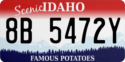 ID license plate 8B5472Y