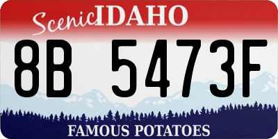 ID license plate 8B5473F