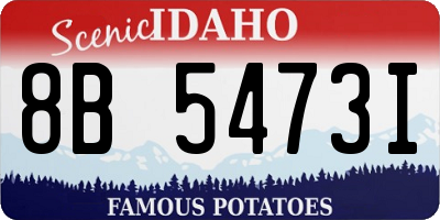 ID license plate 8B5473I