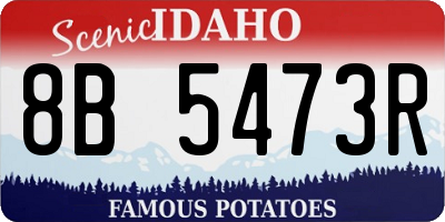 ID license plate 8B5473R
