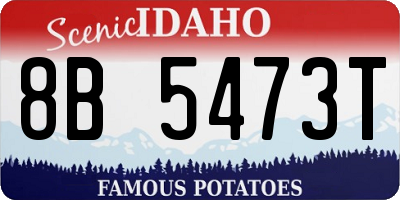 ID license plate 8B5473T