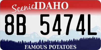 ID license plate 8B5474L