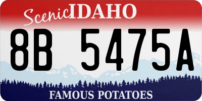 ID license plate 8B5475A