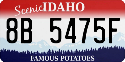 ID license plate 8B5475F