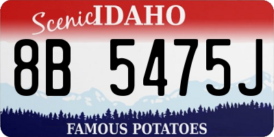 ID license plate 8B5475J