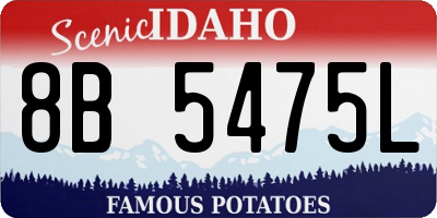 ID license plate 8B5475L