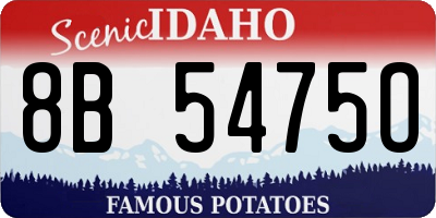 ID license plate 8B5475O