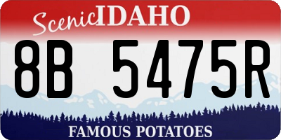 ID license plate 8B5475R