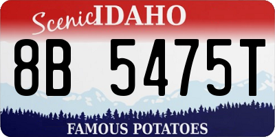 ID license plate 8B5475T