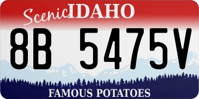 ID license plate 8B5475V