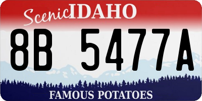 ID license plate 8B5477A
