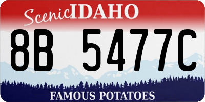 ID license plate 8B5477C